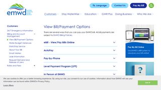 View Bill/Payment Options - Eastern Municipal Water District - EMWD