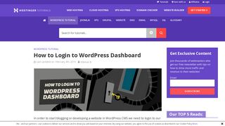 How to Login to WordPress Dashboard - Hostinger