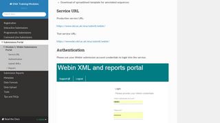 Module 1: Webin Submissions Portal — ENA Training Modules 1 ...