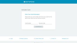 Activate Card - Netspend