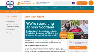 Join Our Team | Current Job Vacancies | ENABLE Scotland