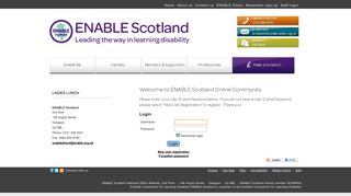 ENABLE Scotland: User Login