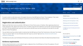 Backing up and restoring SQL Server data - IBM