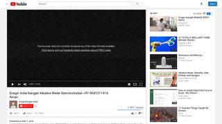 Enagic India Kangen Alkaline Water Demonstration +91 ... - YouTube