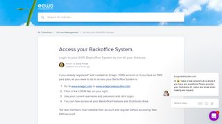 Access your Backoffice System. | Enagic Web System Help Center