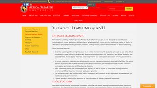 Distance Learning @ANU | Africa Nazarene University