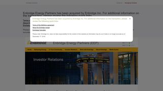 Investor Relations - Enbridge Partners