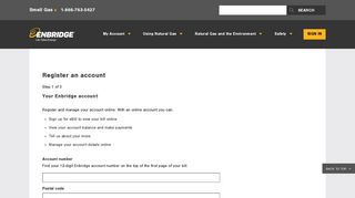 Register an Account | Enbridge Gas