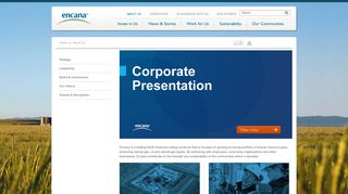 About us | Encana Corporation