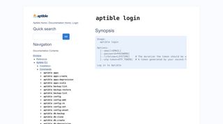 aptible login — Aptible documentation