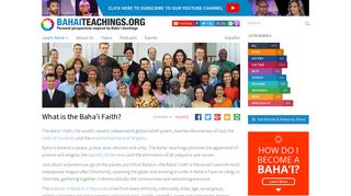 Baha'i Faith - Beliefs, Teachings & History - BahaiTeachings.org