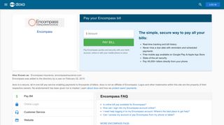 Encompass: Login, Bill Pay, Customer Service and Care Sign-In - Doxo