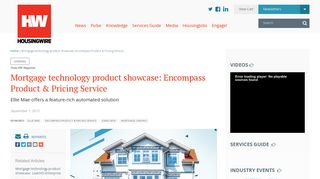 Mortgage technology product showcase: Encompass Product ...