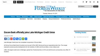 Encore Bank officially joins Lake Michigan Credit Union | Fort Myers ...
