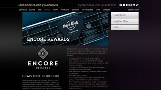 Encore Rewards | Hard Rock Casino Vancouver in Coquitlam, BC