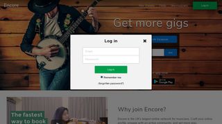 The Network for Musicians, Free to Join - Find Gigs with Encore ...