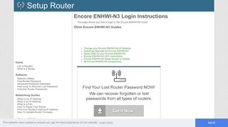 Login to Encore ENHWI-N3 Router - SetupRouter