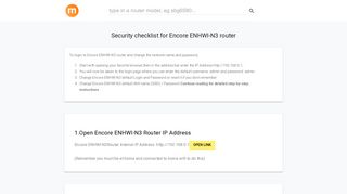 192.168.0.1 - Encore ENHWI-N3 Router login and password - modemly