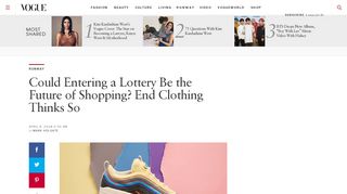 Could Entering a Lottery Be the Future of Shopping? End Clothing ...