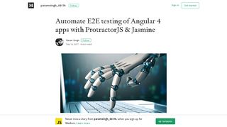 Automate E2E testing of Angular 4 apps with ProtractorJS & Jasmine
