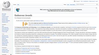 Endeavour Awards - Wikipedia