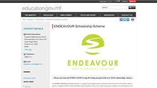 ENDEAVOUR Scholarship Scheme