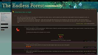 i dont know how to login | The Endless Forest