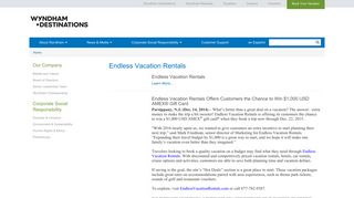 Endless Vacation Rentals | Wyndham Destinations