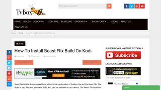 How To Install Beast Flix Build On Kodi - TvBoxBee