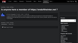 Is anyone here a member of https://endoftheinter.net ? - Off-Topic ...