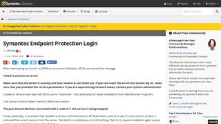 Symantec Endpoint Protection Login | Symantec Connect Community