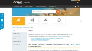 Log in to ACTIVEWorks Endurance with Existing ACTIVE Passport ...