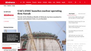 UAE's ENEC launches nuclear operating firm Nawah ...