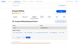 Working at Energeo Staffing: Employee Reviews | Indeed.com