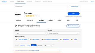 Working at Energizer Holdings: Employee Reviews | Indeed.com