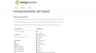 to sign up for job alerts - Energy Australia