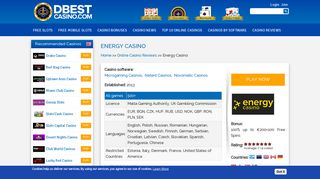 Energy Casino Review | DBestCasino.com