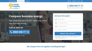 energyhelpline.com - Switch and save on gas and electricity bills ...