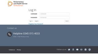Log In - The Ombudsman service