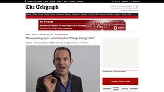 Moneysavingexpert.com launches 'Cheap Energy Club' - Telegraph