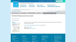 Portfolio Manager quick start guide | | ENERGY STAR