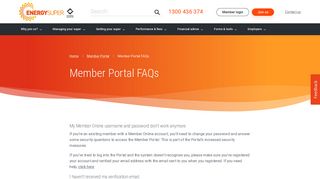 Member Portal FAQs - Energy Super