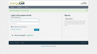 Login to the support portal - EnergyCAP - Freshdesk