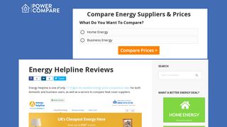 Energy Helpline Reviews: The Best Electricity & Gas Comparison Site?