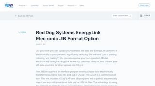 Red Dog Systems EnergyLink Electronic JIB Format Option