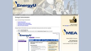 EnergyU Adminstrator Training Links - EnergyU Portal Access