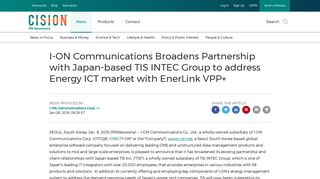 I-ON Communications Broadens Partnership with Japan-based TIS ...