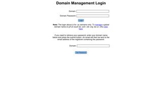 Domain Management Login - Enetica