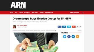 Dreamscape buys Enetica Group for $4.45M - ARN