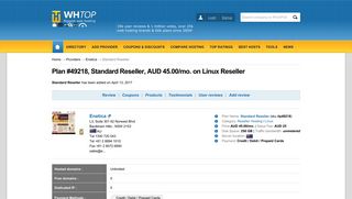 Standard Reseller from enetica.com.au, #49218 on Reseller, Linux